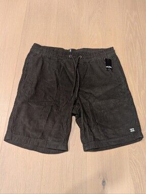 Billabong Men's Deep Green Corduroy Shorts